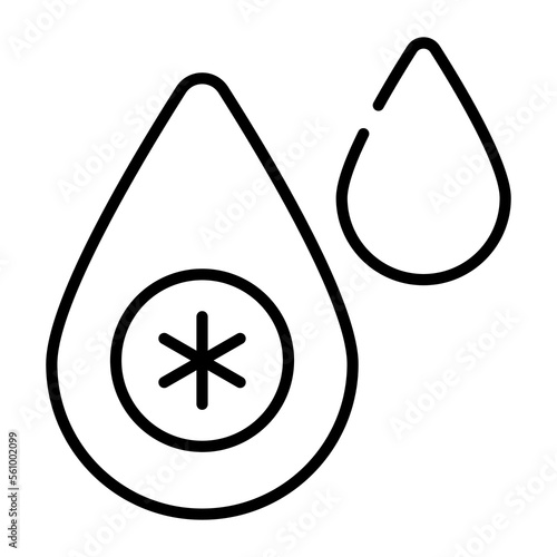 An icon of blood drops in trendy style, healthcare and check up vector