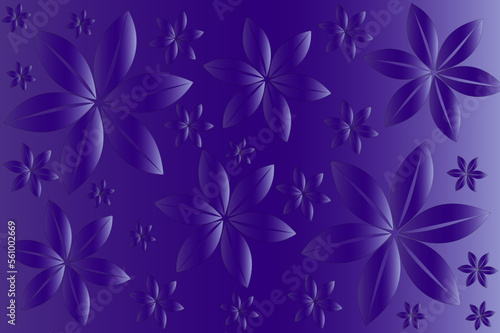 Abstract floral vector background with gradient colors © VladaKg03