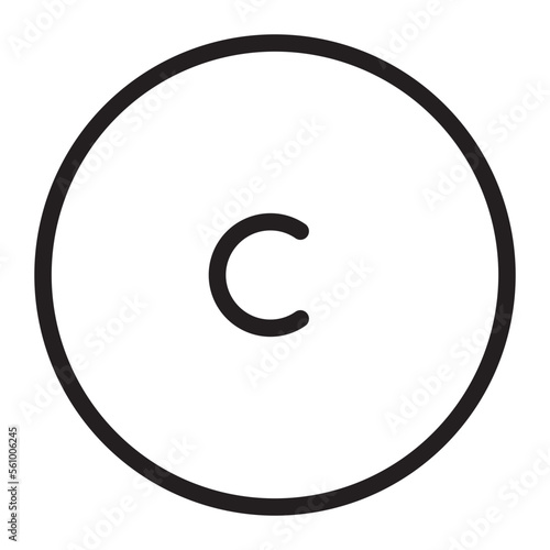 circumference line icon