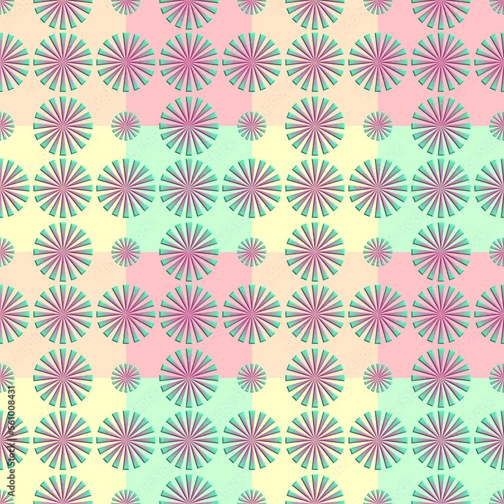3D Star Fireworks in Fabric Seamless Pattern 3D Star Fireworks in Fabric Seamless Pattern