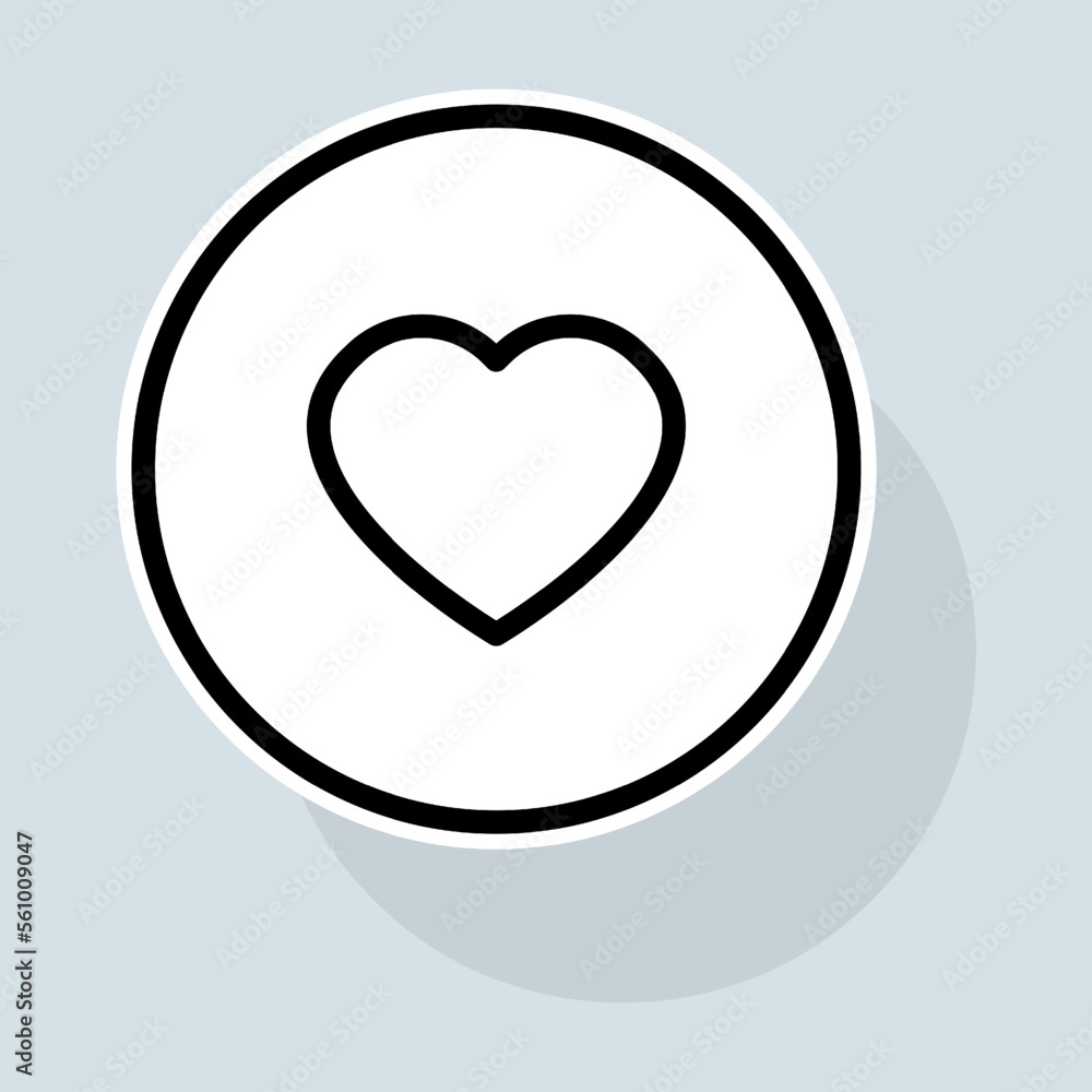 Heart line icon. Like, dislike, feedback, favorites, rating, popularity, social networks, photos. Feedback concept. Vector sticker line icon on white background Heart line icon. Like, dislike, feedback, favorites, rating, popularity, social networks, photos. Feedback concept. Vector sticker line icon on white background