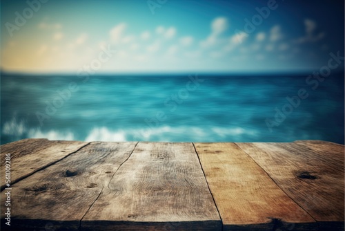 table on the beach, ai generated
