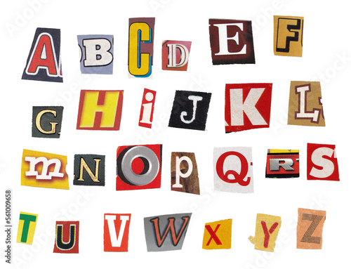 Magazine Newspaper cutout letters