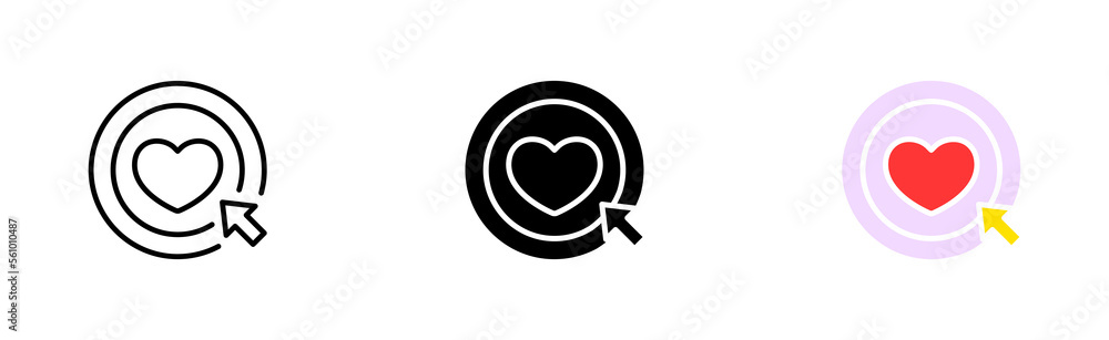 Meeting website set icon. Like, heart, sympathy, account, wedding, anniversary, care, pick up, love, click. Acquaintance concept. Vector icon in line, black and colorful style on white background Meeting website set icon. Like, heart, sympathy, account, wedding, anniversary, care, pick up, love, click. Acquaintance concept. Vector icon in line, black and colorful style on white background