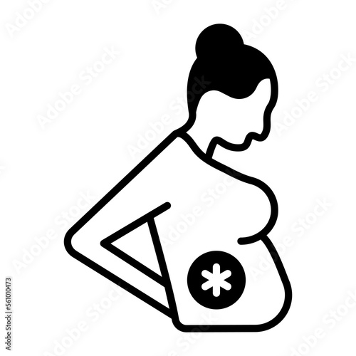 Gynecology icon in modern style , editable vector