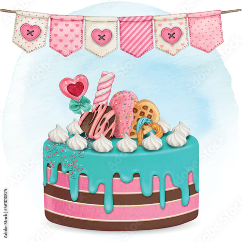 birthday cake with candles