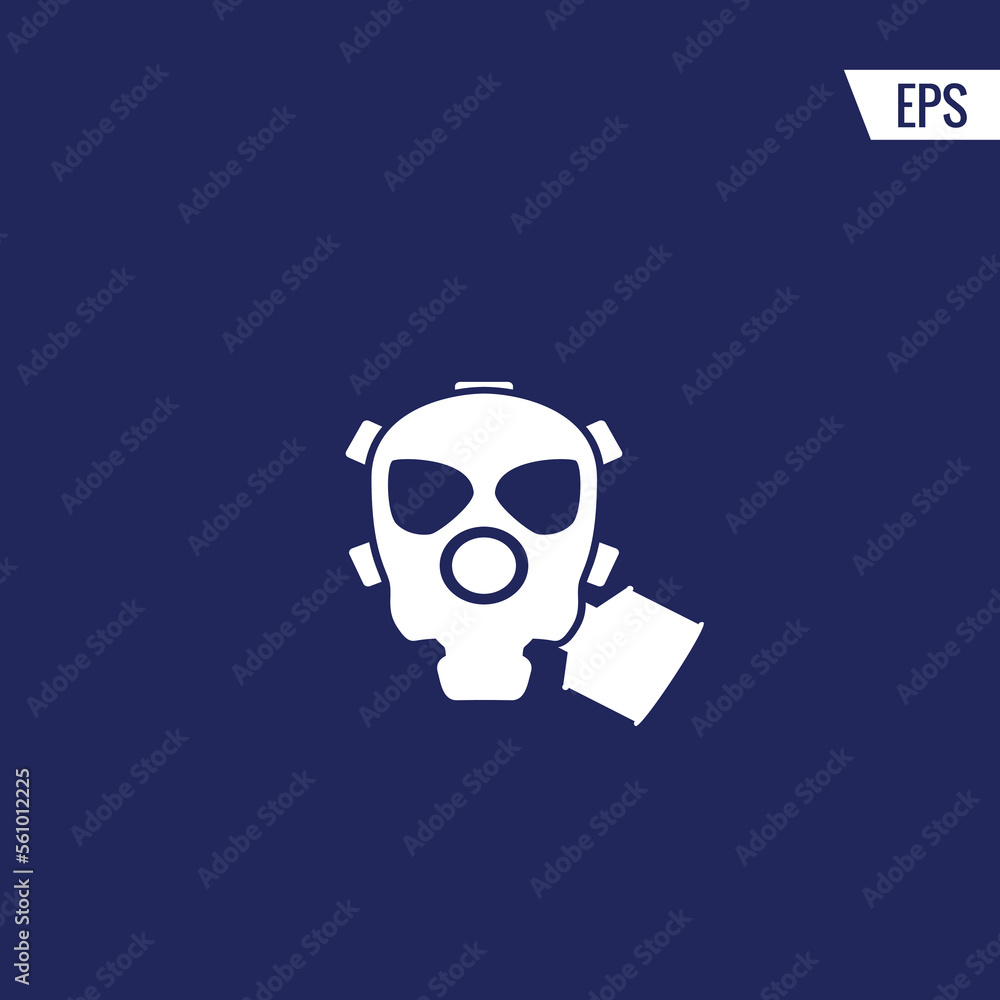 gas mask vector icon illustration sign solid art icon isolated on white background.  filled symbol in a simple flat trendy modern style for your website design, logo, and mobile app