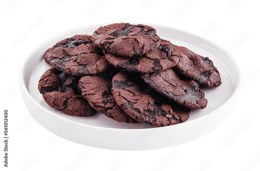 chocolate cookies isolated on white background chocolate cookies isolated on white background