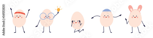 Tableau sur toile Cute eggs character
