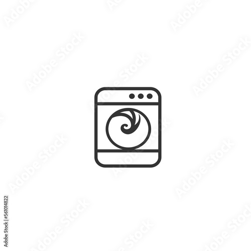 washing machine vector icon illustration sign solid art icon isolated on white background. filled symbol in a simple flat trendy modern style for your website design, logo, and mobile app 
