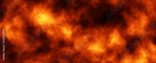 Dark orange red colored fire flame smoke cloud illustration background.