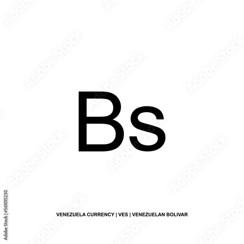 Venezuela Currency Symbol, Venezuelan Bolivar Icon, VES Sign. Vector Illustration © Berkah Visual
