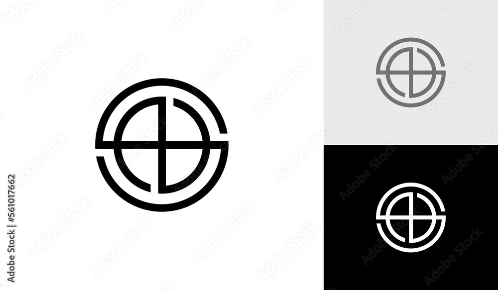 Abstract circle letter S monogram logo design vector Abstract circle letter S monogram logo design vector