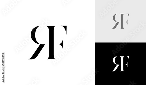 Letter RF or initial RF monogram logo design vector