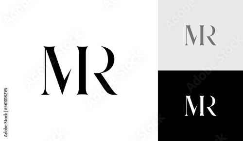 Letter MR or initial MR monogram logo design vector