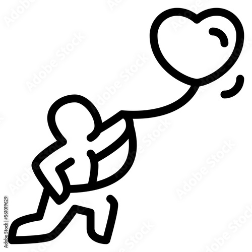 heart balloon  icon