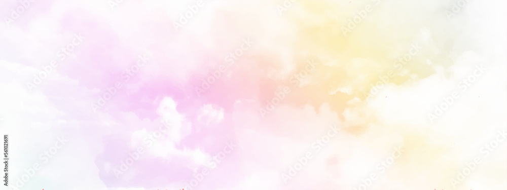 Colorful sky and soft clouds for background and postcard. Abstract and pastel color.