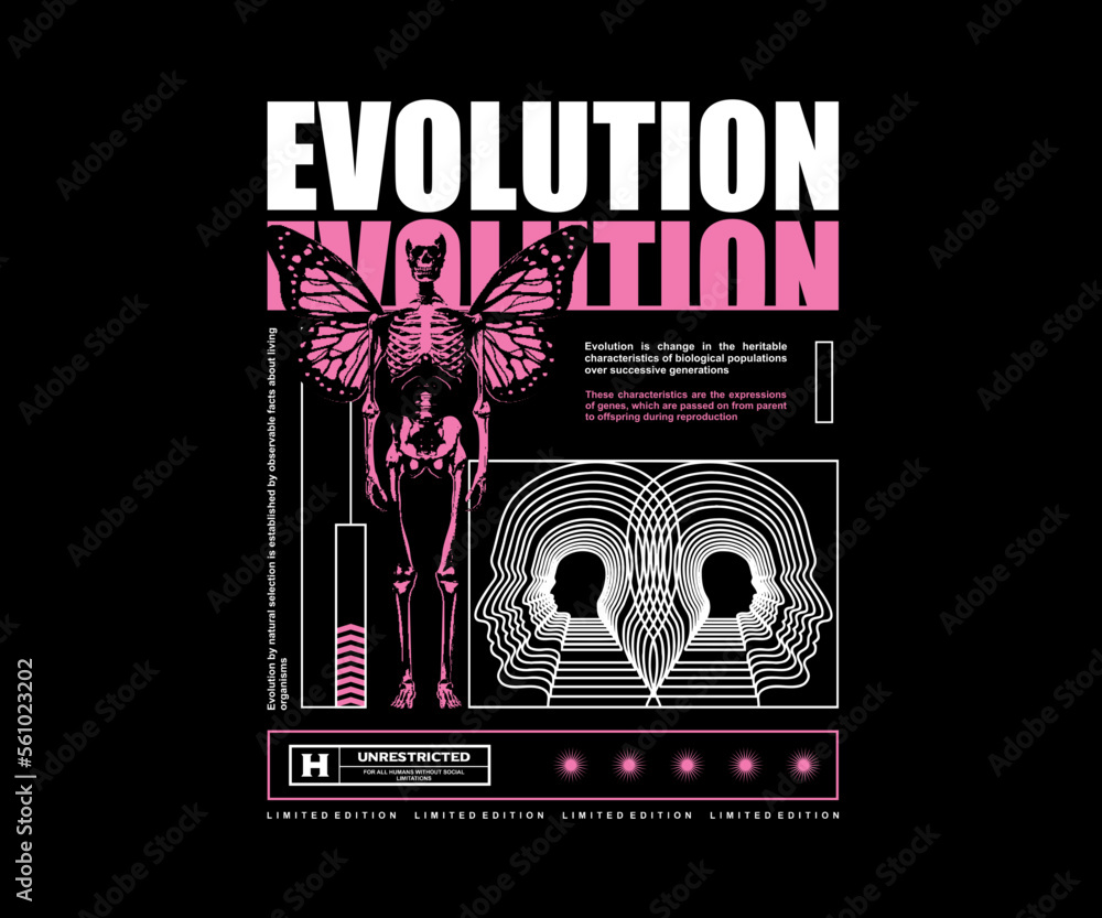 Obraz premium Aesthetic illustration of Skull Streetwear t shirt design, vector graphic, typographic poster or tshirts street wear and Urban style 