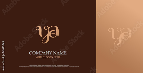 Initial YA Logo Design Vector 