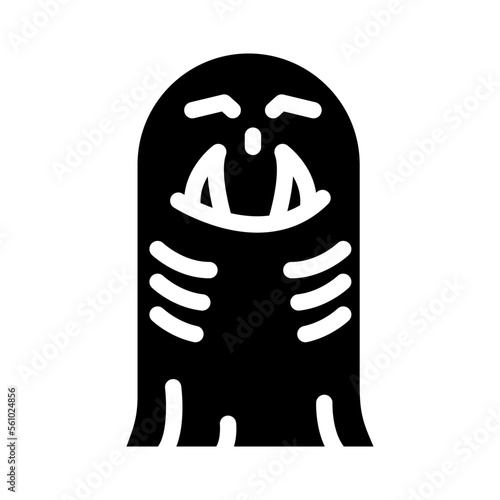 ghoul ghost glyph icon vector. ghoul ghost sign. isolated symbol illustration