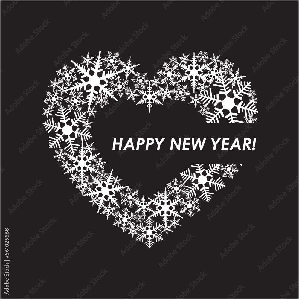 Christmas card with snowflakes. Happy New Year! Winter mood. Christmas design. Christmas card with snowflakes. Happy New Year! Winter mood. Christmas design.