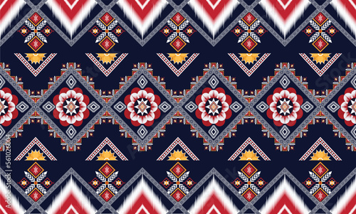 Wallpaper Mural Abstract ethnic geometric flower pattern design pattern for background,fabric,wrapping,clothing,carpet,wallpaper,clothing,wrapping,batik,fabric Torontodigital.ca