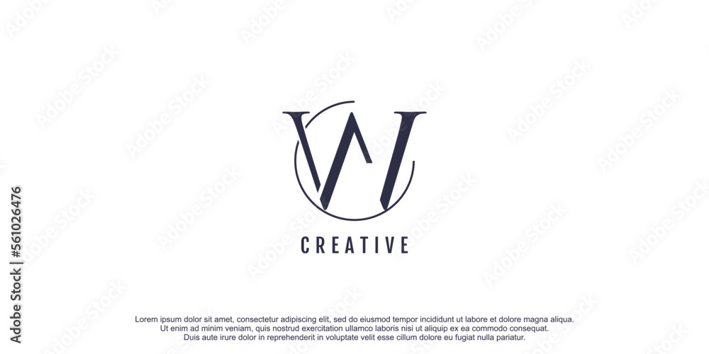 Monogram letter W logo design with creative unique concept design icon illustration Monogram letter W logo design with creative unique concept design icon illustration