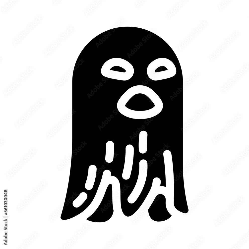 spooky ghost glyph icon vector. spooky ghost sign. isolated symbol illustration spooky ghost glyph icon vector. spooky ghost sign. isolated symbol illustration