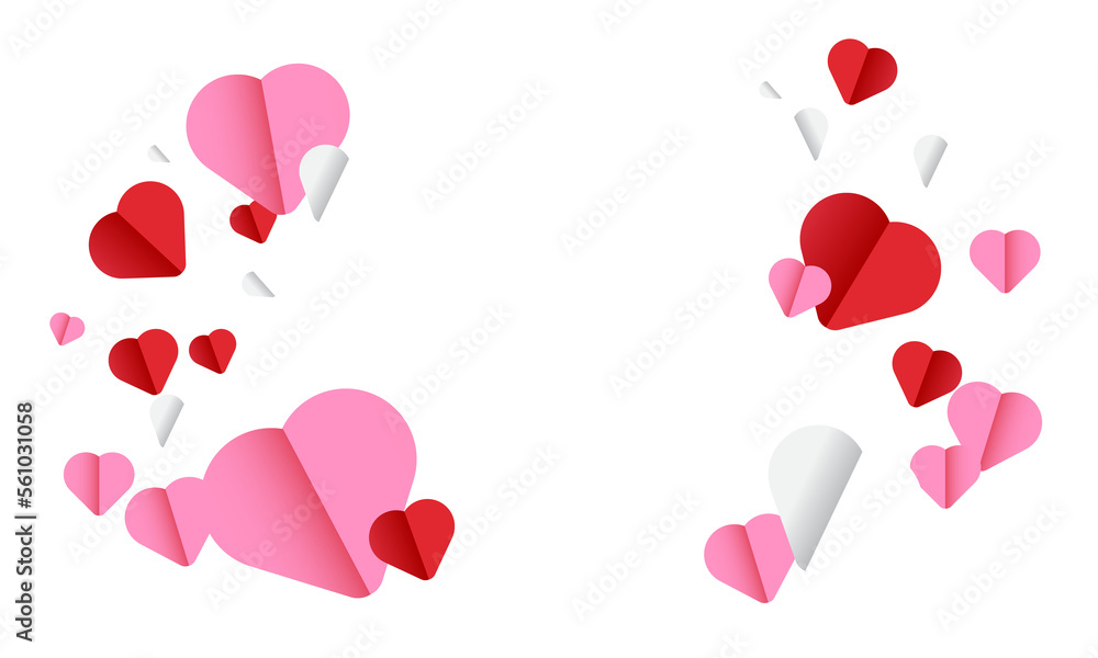 Mother's Day,Pink and Red Heart Paper PNG,Sweet Heart Transparent background