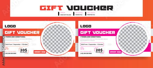 Creative and modern gift voucher template design for promotion of your products, Discount voucher,
heart presents for valentine's day, birthday, and mother's day. Flat lay, Offer Price voucher design.