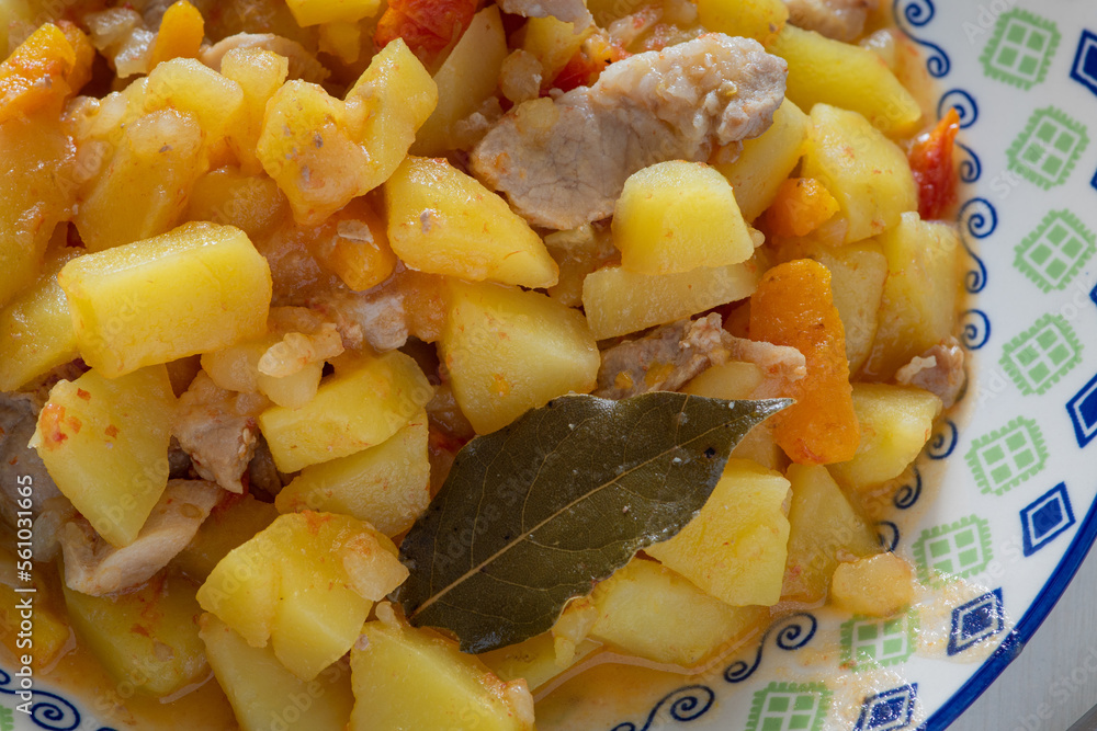 stewed potatoes with meat and vegetables stewed potatoes with meat and vegetables