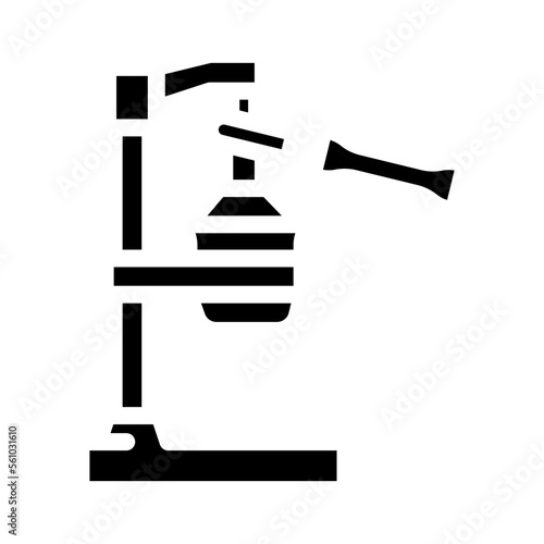 juicer pomegranate glyph icon vector. juicer pomegranate sign. isolated symbol illustration
