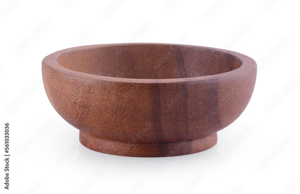 empty wood bowl isolated on white background. empty wood bowl isolated on white background.