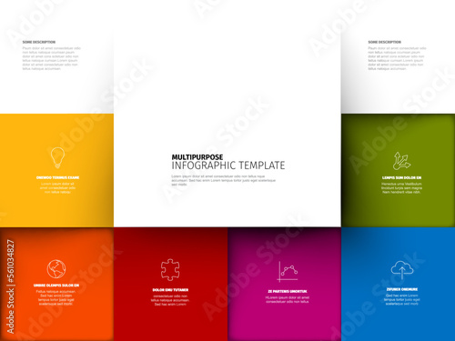 Vector Minimalist colorful Infographic template