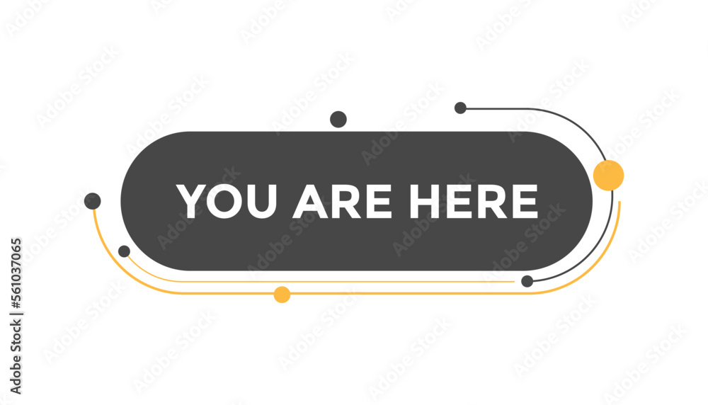 You are here button web banner templates. Vector Illustration Stock ...