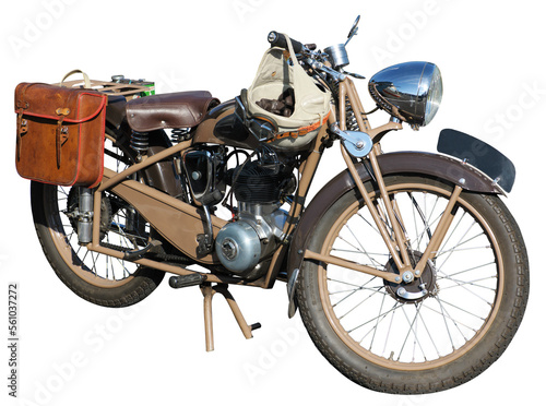 moto vintage made in France sur fond transparent