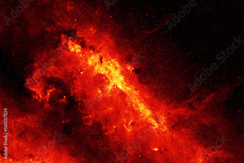 Beautiful red galaxy, space nebula. Elements of this image furnished by NASA