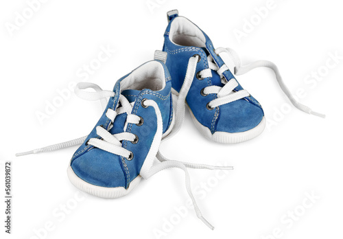 Little baby shoe. Baby dress clothing
