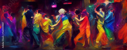 Crowd of people dancing in the nightclub. © W&S Stock
