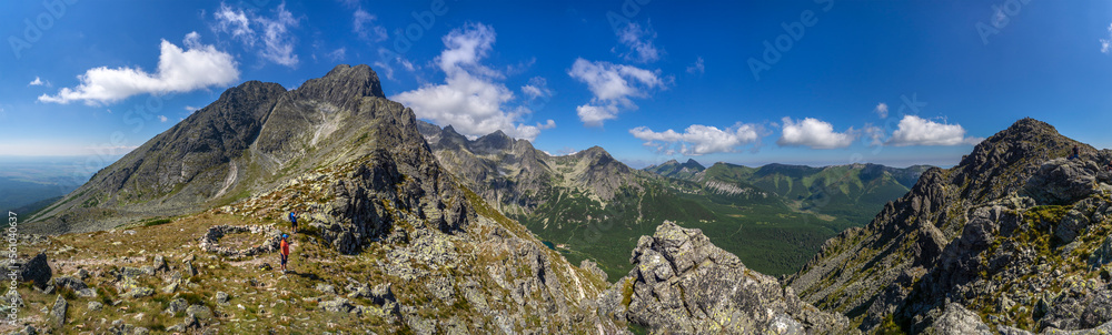 Słowacja, Panorama Tatry Wysokie, Rakuska Czuba, Veľká Svišťovka Słowacja, Panorama Tatry Wysokie, Rakuska Czuba, Veľká Svišťovka