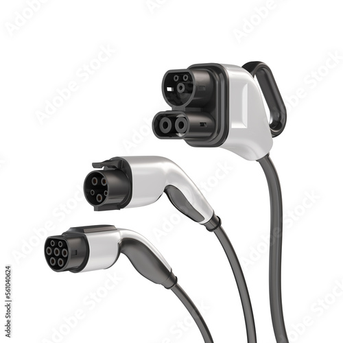 Fotografia Plug Charger Connector type isolated on white background with path