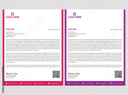 professional modern letterhead template design