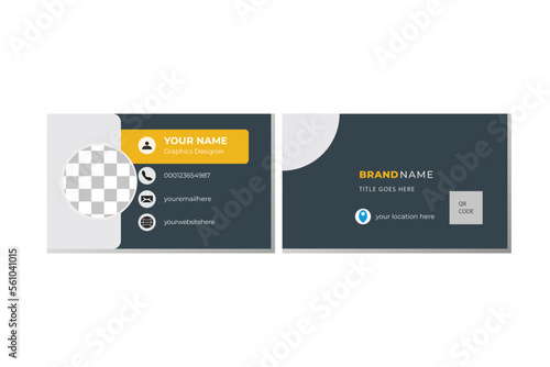 Modern Double-sided creative business card and Clean template. Visiting card for business and personal use. Vector illustration design.