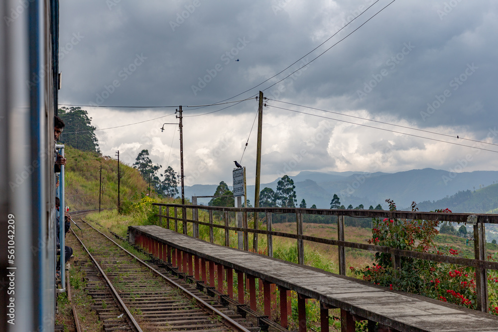 Sri Lanka's Most Beautiful Train Journey. An Empty Train Station Of ...