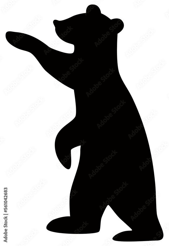 Bear cartoon silhouette