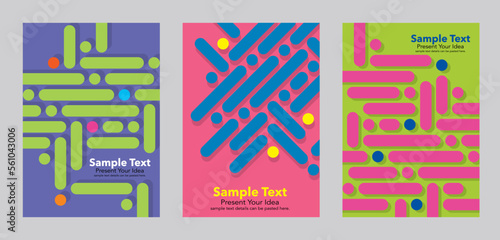 Abstract dots and stripes background geometric vector design, multicolor, minimal, cover posters flyers leaflets brochures wallpaper backdrop layout templates, maze