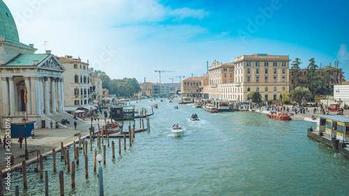 Street Grand Canal Boats Gondola Venice Italy photo