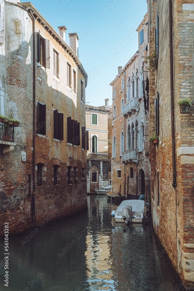 Street Grand Canal Boats Gondola Venice Italy