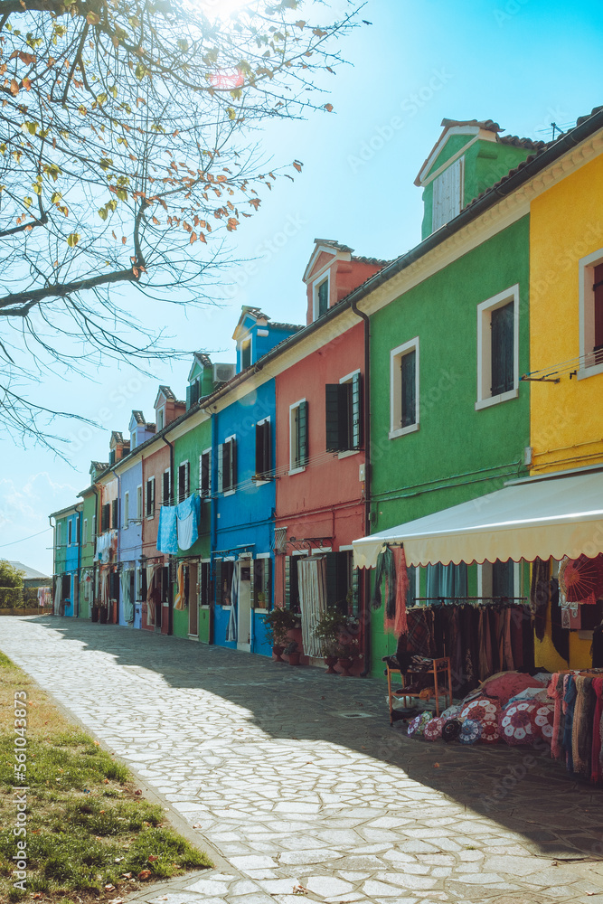 Burano Venice Italy Colourful Houses by the River 