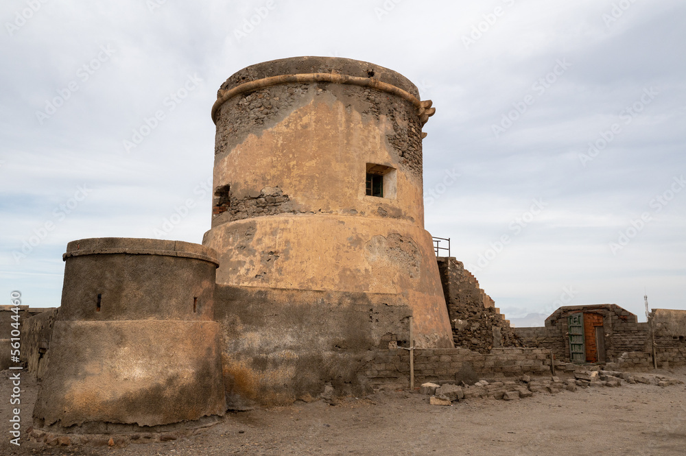 Obraz premium Tower of San Miguel de Cabo de Gata in Andalusia, Spain